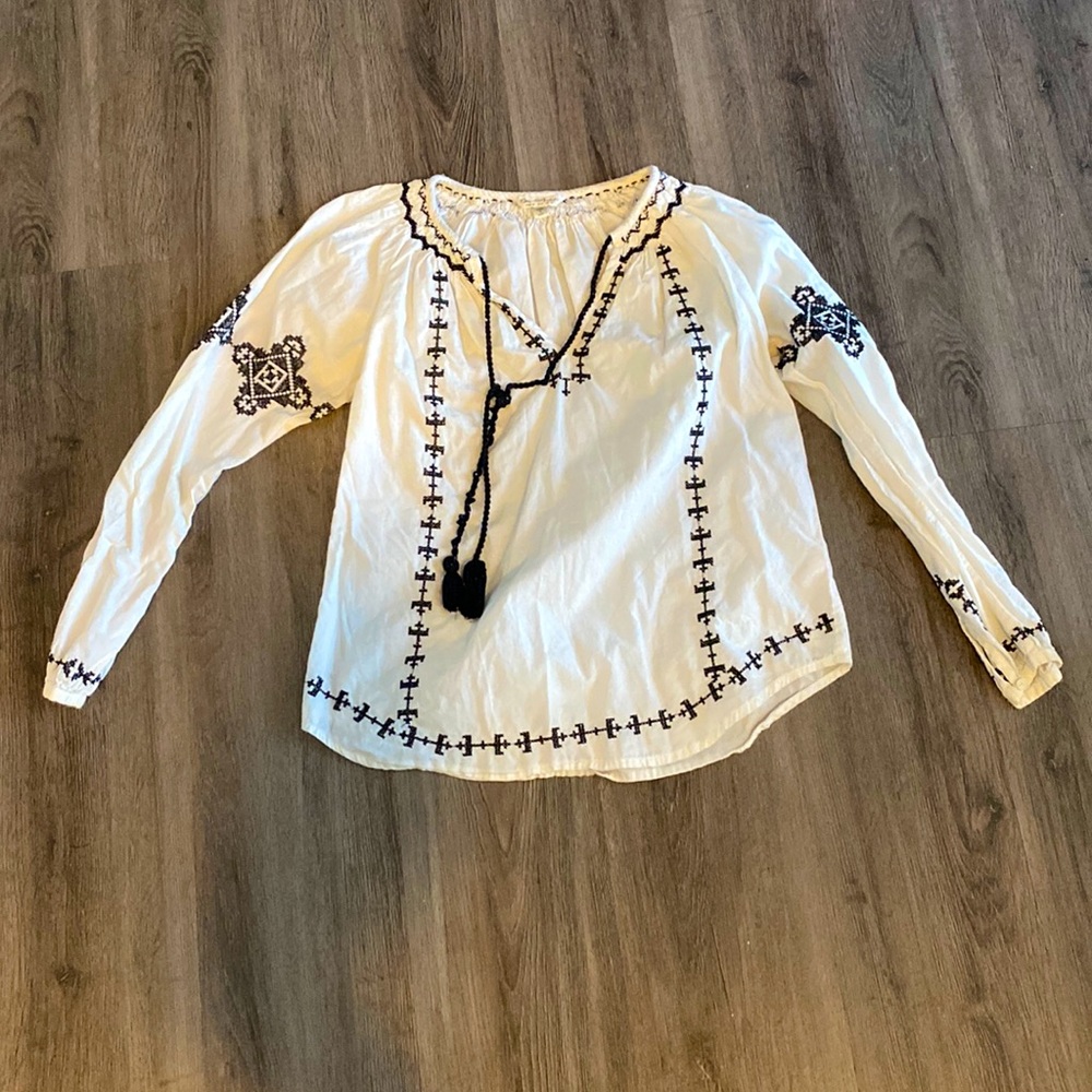 White and black top